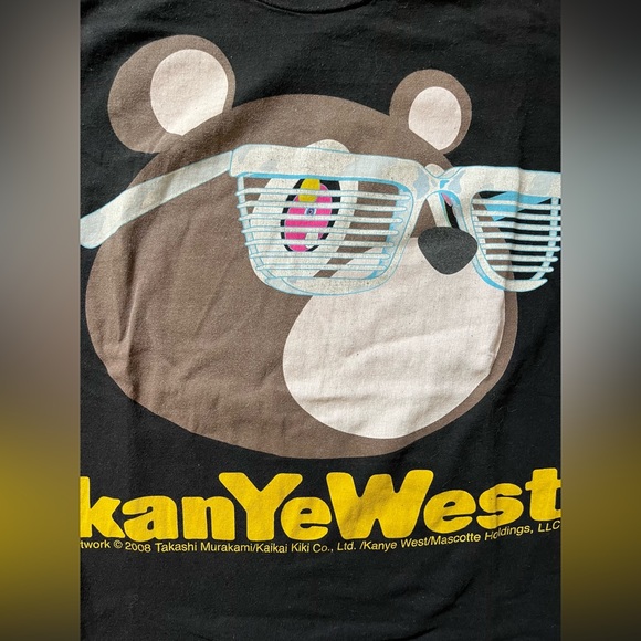 Kanye West Graduation Tour 2008 Takashi Murakami Bear Rap/Hip Hop Tee Tultex SM - Picture 4 of 7